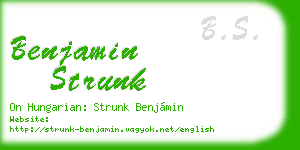 benjamin strunk business card